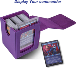 MTG Deck Box for Commander Display,Card Deck Case Fits 100 Double Sleeved Cards, - Image 2