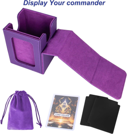 MTG Deck Box for Commander Display,Card Deck Case Fits 100 Double Sleeved Cards, - Image 4