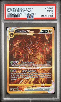 2023 Pokemon Sword And Shield Giratina Vstar Fa #GG69 Crown Zenith-Secret PSA 9 - Image 1