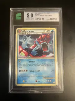 Pokemon 2010 HGSS Base Set Red Gyarados Holo Rare #123/123 MNT 8 - Image 1