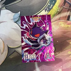 Pokemon Gengar#094 Database Attacks Set Pink Shattered Holo - Image 1