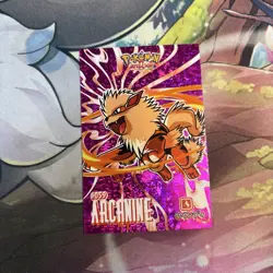 Pokemon Arcanine #059 Database Attacks Set Pink Shattered Holo - Image 1