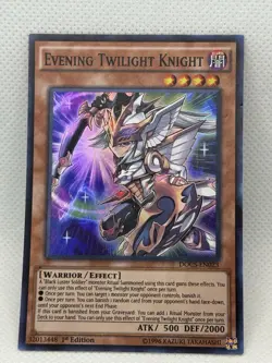 Yugioh! Evening Twilight Knight - DOCS-EN023 - Super Rare - 1st Edition- NM - Image 1