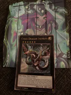 Yugioh 1x Cyber Dragon Infinity (Alternate Art) Quarter Century 1st Ed MINT - Image 1
