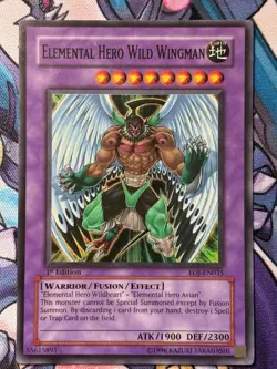 Elemental Hero Wild Wingman EOJ-EN035 Super Rare 1st Edition YuGiOh Card - Image 1