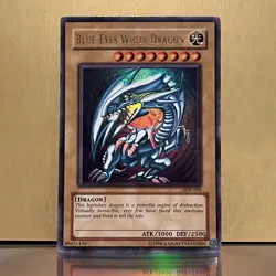YuGiOh • Blue Eyes White Dragon • SDK-001 • Holo Super Rare Unlimited • MP - Image 1