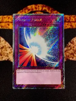 🔥YUGIOH • MIRROR FORCE • PLATINUM SECRET RARE • RA03-EN093 • 1st EDITION • NM🔥 - Image 1