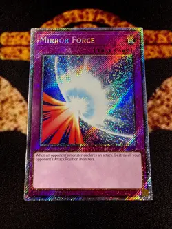 🔥YUGIOH • MIRROR FORCE • PLATINUM SECRET RARE • RA03-EN093 • 1st EDITION • NM🔥 - Image 2
