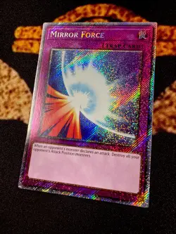 🔥YUGIOH • MIRROR FORCE • PLATINUM SECRET RARE • RA03-EN093 • 1st EDITION • NM🔥 - Image 3