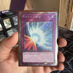 🔥YUGIOH • MIRROR FORCE • PLATINUM SECRET RARE • RA03-EN093 • 1st EDITION • NM🔥 - Image 1