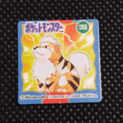 Growlithe Pokemon Bros Card Anime Mini Game Boy Nintendo Rare Japan No.058 - Image 1
