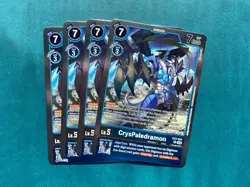 CrysPaledramon EX7-021 Playset Digimon Liberator Card Game x4 - Image 1