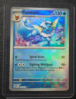 Pokemon Vaporeon POKE Ball Pattern 022/131 Prismatic Evolutions Holo Card - Image 1