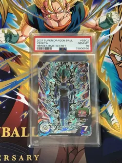 Vegeta BM8-SEC2 Super Dragon Ball Heroes Card Japanese Edition PSA 10 - Image 1
