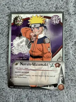 2002 NARUTO CCG NARUTO UZUMAKI Shonen Jump Promo Card PR001 English LP - Image 3