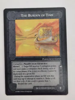 Middle-Earth CCG MECCG The Burden of Time The Wizards Limited Uncommon Card - Image 1
