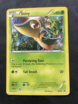 Pokemon Card Snivy BW06 Black Star Promo Half Art Holo Near mint - Image 1