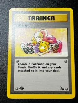 Mr. Fuji 58/62 TRAINER Fossil Set Pokemon TCG 1st Edition Card LP/NM - Image 1