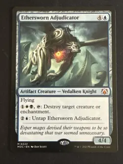 1x Ethersworn Adjudicator (222) March of the Machine Commander LP MTG Magic x1 - Image 1
