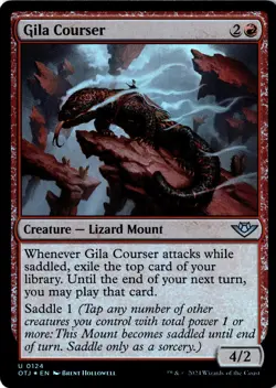 Gila Courser Foil Outlaws of Thunder Junction 124 NM MTG - Image 1