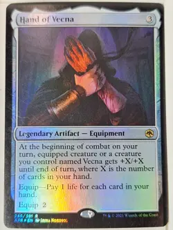 Hand of Vecna -FOIL -Adventures in the Forgotten Realms- Magic the Gathering MTG - Image 1