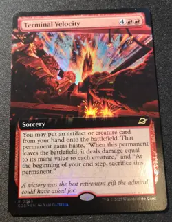Terminal Velocity - Foil - Extended Art - EOE - MTG - EN - NM - 0338 - Image 1