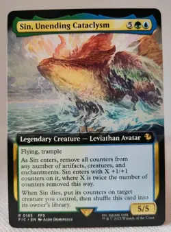 MTG Final Fantasy - Sin, Unending Cataclysm (Extended Art)- NM #0185 - Image 1