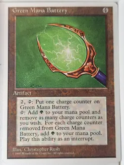 Green Mana Battery - 4th Edition Core Set - Magic the Gathering MTG Nice! - Image 1