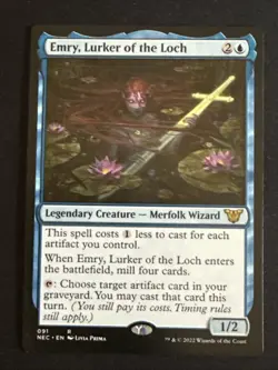 1x Emry, Lurker of the Loch (91) Commander: Kamigawa Neon Dynasty MTG Magic - Image 1