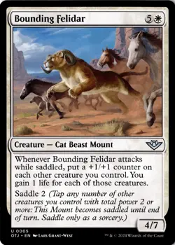 Bounding Felidar Non-Foil Outlaws of Thunder Junction 5 NM MTG - Image 1