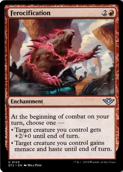 Ferocification Non-Foil Outlaws of Thunder Junction 123 NM MTG - Image 1