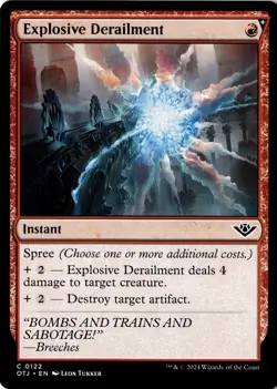 Explosive Derailment Non-Foil Outlaws of Thunder Junction 122 NM MTG - Image 1
