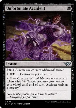 Unfortunate Accident Non-Foil Outlaws of Thunder Junction 111 NM MTG - Image 1