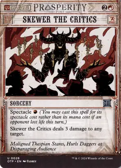 Skewer the Critics Non-Foil Outlaws of Thunder Junction: Breaking News 26 NM MTG - Image 1