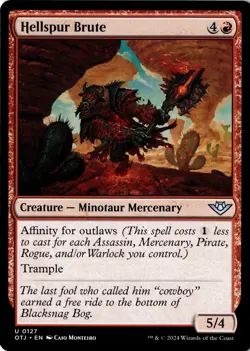 Hellspur Brute Non-Foil Outlaws of Thunder Junction 127 NM MTG - Image 1