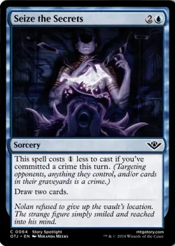 Seize the Secrets Non-Foil Outlaws of Thunder Junction 64 NM MTG - Image 1