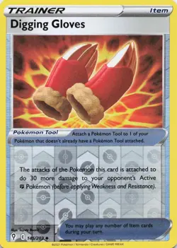 Digging Gloves - 145/203 - Reverse Holo - Evolving Skies - NM - Pokemon Card - Image 1
