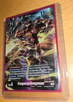 Digimon Card Game TCG CCG EmperorGreymon  BT12-017 SR  Alt Art Across Time - Image 1