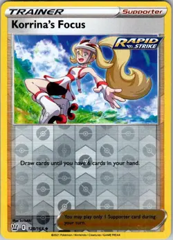Korrina's Focus 128/163 Pokemon Battle Styles Reverse Holo - Image 1