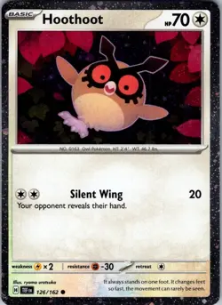 Hoothoot 126/162 Pokemon Temporal Forces Cosmos Holo NM - Image 1