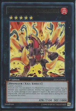 NUMBER 61: VOLCASAURUS ULTRA RARE ZTIN-EN002 NEAR MINT YUGIOH - Image 1