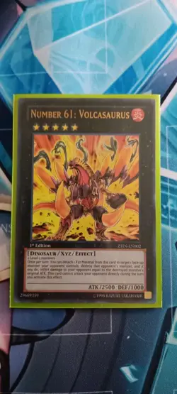NUMBER 61: VOLCASAURUS ULTRA RARE ZTIN-EN002 NEAR MINT YUGIOH - Image 1