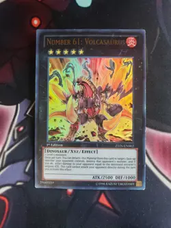 NUMBER 61: VOLCASAURUS ULTRA RARE ZTIN-EN002 NEAR MINT YUGIOH - Image 1