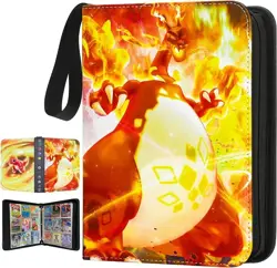 Card Binder for Pokemon Cards Holder Fits 900 Cards w/ 50 Removable Sleeves TCG - Image 1