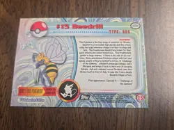 Beedrill 15 TOPPS Pokemon Card - Textured Foil - Image 2