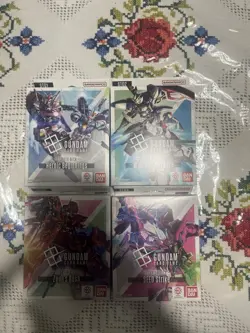 GUNDAM TCG CARD GAME STARTER DECK SET OF FOUR ST01 ST02 ST03 ST04 ENGLISH - Image 1