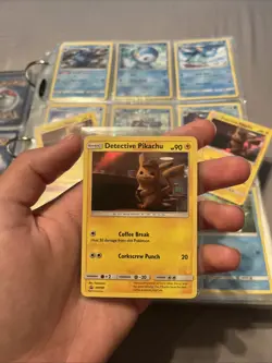 Detective Pikachu Coffee Break Pokemon Holo Card Holographic - Image 1