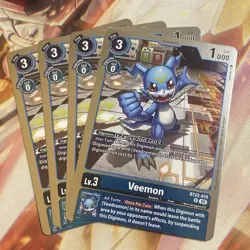 Digimon Card Game Veemon BT22-019 R Cyber Eden Playset Of 4 - Image 1