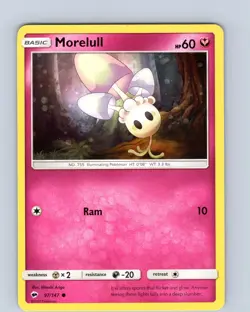 Pokemon TCG Morelull S&M Burning Shadows 97/147 Regular Common Card NM - Image 1