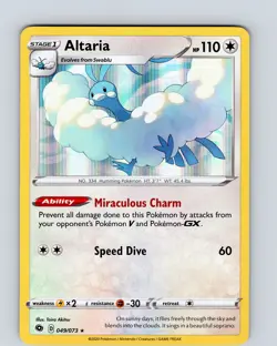 Pokemon TCG Altaria SWSH Champion's Path 049/073 Holo Rare Card NM - Image 1